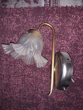 Wunderschöner Antik Lampen Glasschirm milchig