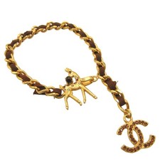 AUTHENTIC CHANEL CC Mark Bambi bracelet Gold/...