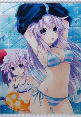 Neptunia Wandteppich Wächtergöttin Zero Dimension B2 gerahmt Deko Kunst