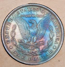 1880-O Morgan Dollar 🌈 Vibrant Rainbow Reverse Toning • Eye Appeal
