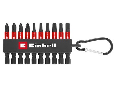 EINHELL Impact-Bit-Set, 118633, Karabiner, 10-teilig