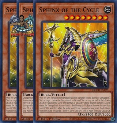 Yugioh! 3x Sphinx of the Cycle DOOD-EN028 Common 1st Ed NM