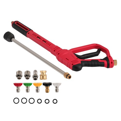 #ad High Pressure Washer Spray Gun 36quot; Extension Rod 5 Nozzle Tips Quick Connect Set $31.04