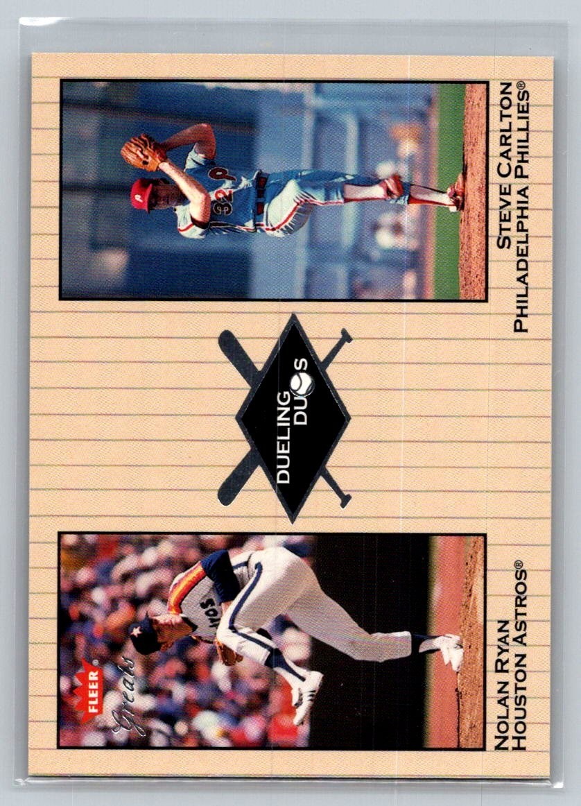 2002 Fleer Greats of the Game Dueling Duos #7 DD Nolan Ryan  / Steve Carlton