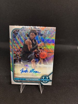 2021-22 Bowman University - Chrome Prospect Autographs Justin Moore #BCPA-JM...