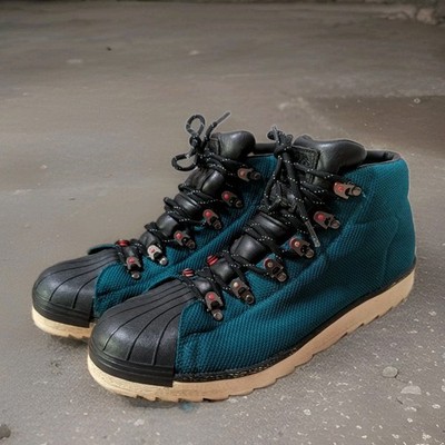 adidas Originals Superstar 80s Boot Teal Black Mens Size 11.5 S81624 Mid Hiking