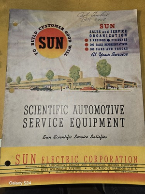 #ad #ad 1948 vintage SUN ELECTRIC CORP chicago IL CATALOG automotive test equipment $49.99