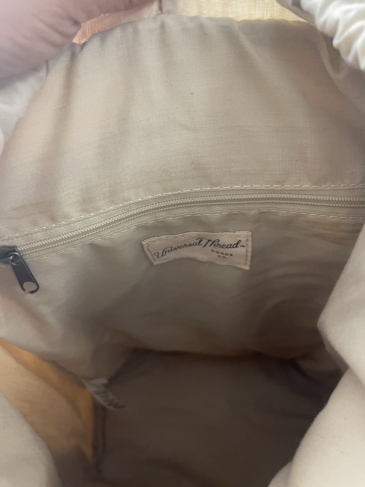 Universal Thread Cream Canvas Backpack - image 7