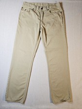Polo Ralph Lauren Chino Pants 32x32 Beige Classic Fit Flat Front Preppy Cotton