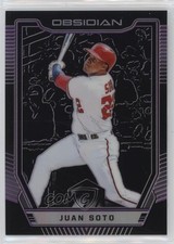 2019 Panini Chronicles Obsidian Electric Etch Purple Prizm 66/99 Juan Soto 7sd