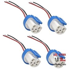 4Pcs 9007 9004 HB1 HB5 High Temperature Ceramic Headlight Plug Pigtail - Male