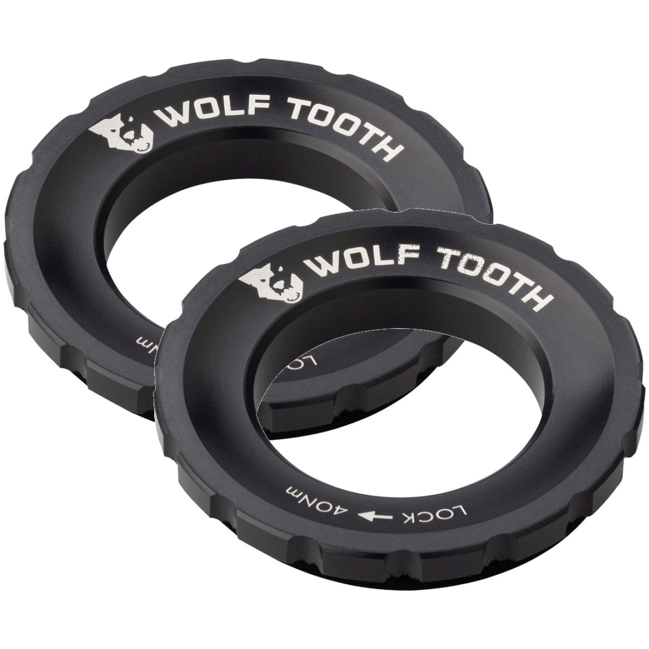 Комплект из 2 стопорных колец центрального замка с зубьями волка - Черный 7090₽