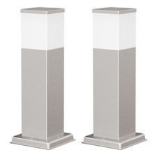 2x Borne d'éclairage POLLY pour l'extérieur IP44 35 cm inox 1x G9 max.