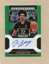 2022-23 Panini Prizm Draft Pick Sensational Signatures John Butler #SS-JBU Green