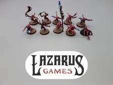 Warhammer 40k, Fantasy,  AoS Chaos Daemons Tzeentch: 10x Pink Horrors painted 