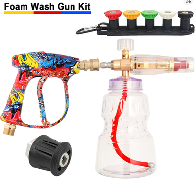 #ad Pressure washer gun foam cannon combo w nozzles $69.99