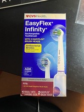 NEW CVS Easy Flex Infinity Rechargeable Toothbrush With 2 EasyFlex Brush Heads