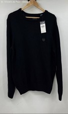 Chaps Black Pullover Chunky Knit 100 Cotton Sweater Men's M Kent