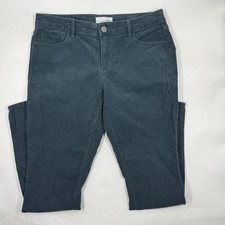LOFT Womens Curvy Skinny Size 6 Blue Corduroy Stretch Skinny Leg Pants Casual