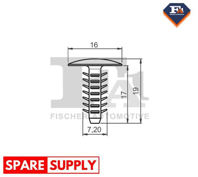 Clip, Zierleiste / Schutzleiste für Fiat Brava FA1 33-10011.5
