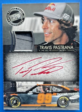 TRAVIS PASTRANA SIGNED ON CARD 2012 PRESS PASS REDLINE RELICS /50 RACE FIRESUIT