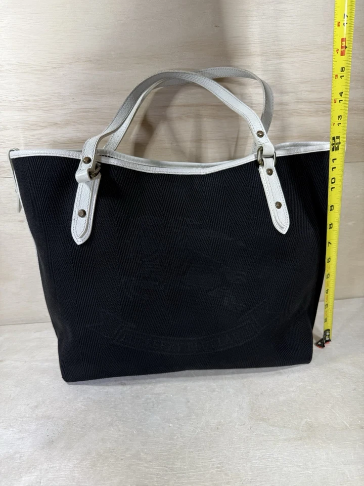 Bolso de hombro Burberry Blue Label de cuero de lona negra (mancha interior) Foto 4 de 4