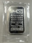 Johnson Matthey 1 oz Silver Bar .999 Fine Silver – Sealed – JM