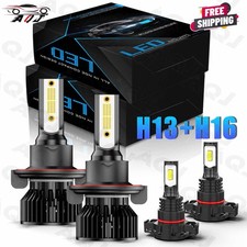 Led Headlights High Low Beam fog Light For 2010-2016 2017 Jeep Patriot Bulbs Kit