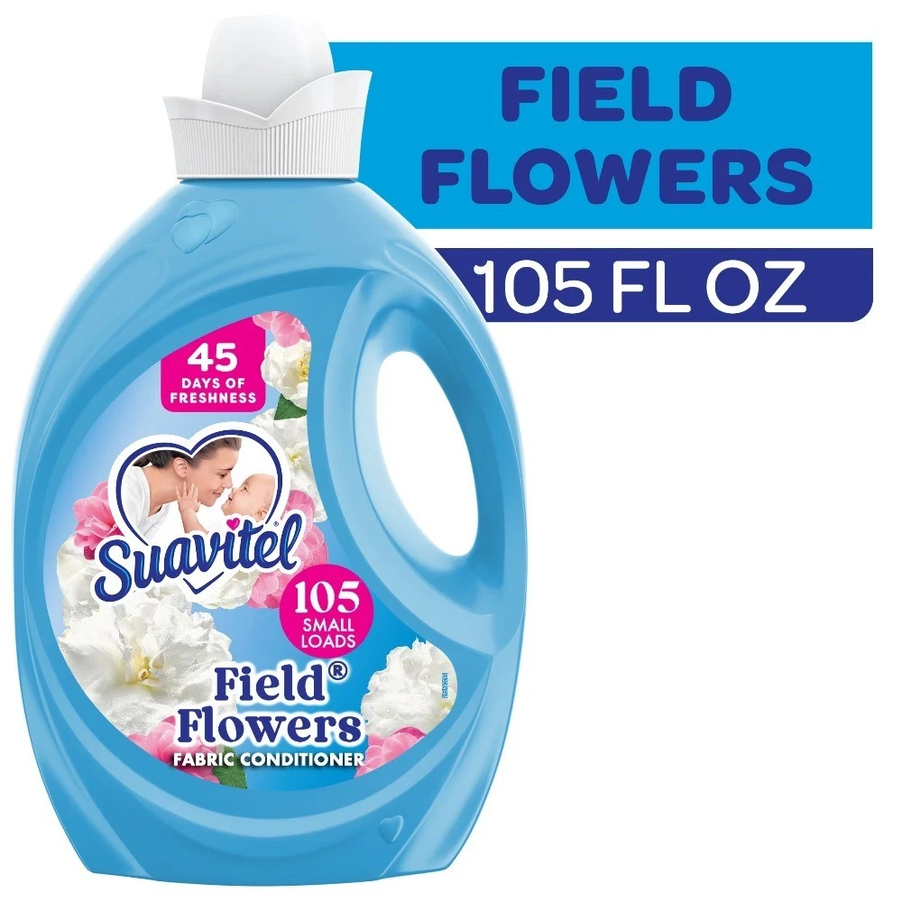 Liquid Fabric Conditioner, 45 Days Freshness, Field Flowers Scent, 105 fl oz