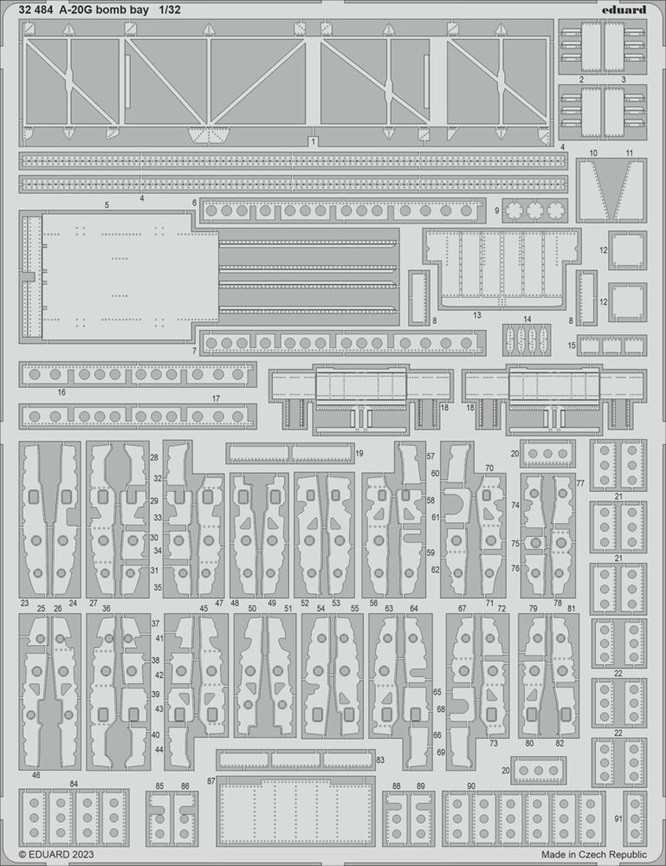 Eduard Accessories 32484 - 1:32 A-20G Bomb Bay HKM - New