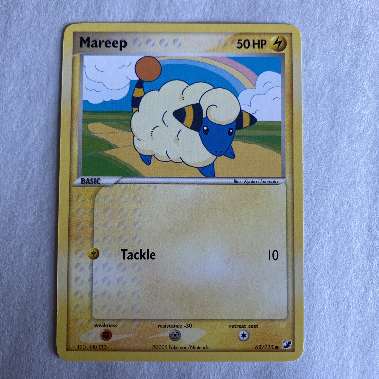 Pokemon TCG Mareep Common Unseen Forces 62/115 LP/EX
