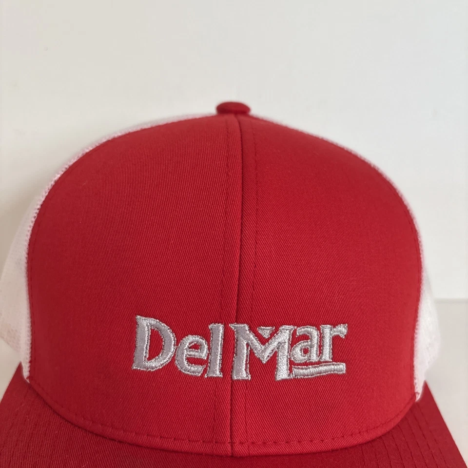 Sombrero de camionero DEL MAR Pacific Headwear rojo y blanco SnapBack Foto 2 de 4