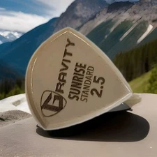 Gravity Gold Sunrise Standard Guitar Pick, 2.5 mm Thermoplastic, Excellent Tone