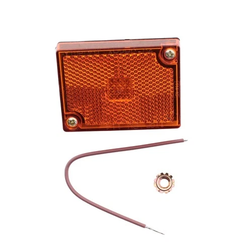 Peterson V114A Amber 2.75" Stud-Mount Clearance Side Marker Light w/ Reflex