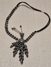 Babeyond 1920's Flapper Headpiece With Rhinestones & Faux Pearl Accents