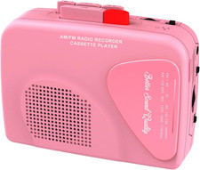 Portable Cassette Player Recorder, Tape Player  AM/FM Radio with Built-In Speak