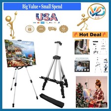 66-Inch Aluminum Art Easel Stand for Painting Sign Display Silver