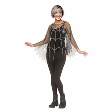 Pearl Spider Web Mesh Poncho Costume - Fun World