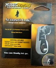 Music Nomad Acousti-Lok Strap Lock Adapter For Standard Output Jacks MN270 NEW