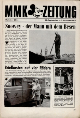 Ehapa Verlag : Micky Maus MMK Zeitung 1963 Nr. 356 gelocht (warscheinlich unvoll