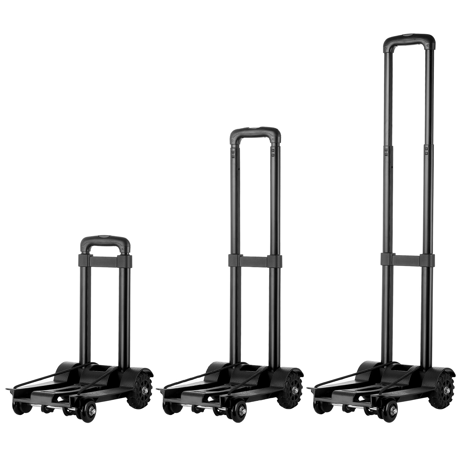 Chariot Pliable Avec Sangles élastiques - Porte-bagages Dépliable - Noir