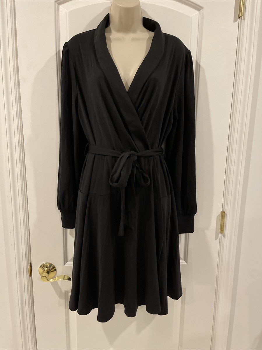 grace karin black dress XXL Party Shawl V Neck Long Sleeve Jersey WOMENS PLEATED DRESS IN