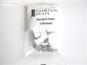 5 Harrison Drape Curtain Track Brackets Extra Super Standard Rail