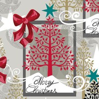 "20 Servietten\"Modern X-Mas\"Weihnachten*33X33Cm*Merry Christmas*Schleife*Stern"