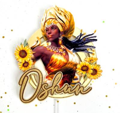 3D Oshun cake topper, Fiesta para Oshun, Decoraciones para Oshun, Orishas
