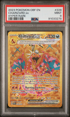 2023 POKEMON OBSIDIAN FLAMES CHARIZARD EX #228 HYPER RARE PSA MINT