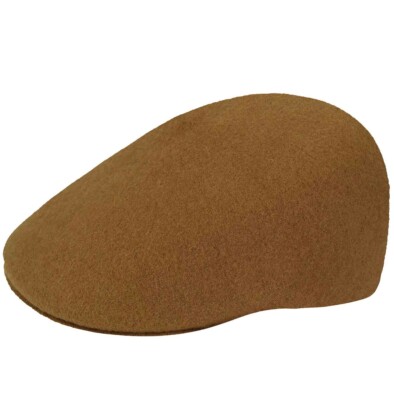 KANGOL ORIGINAL 507 SEAMLESS WOOL CAP FLATCAP SCHIEBERMÜTZE MÜTZE HELLBRAUN NEU