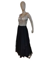 ALYCE PARIS Navy Sleeveless Beaded/Embellished Bodice Special Ocassion Gown-12