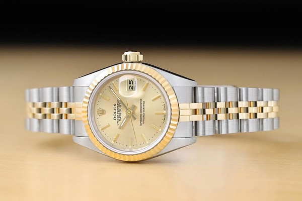 Reloj Rolex Ladies Datejust 69173 con esfera champán, acero y oro amarillo de 18K, dos tonos 3