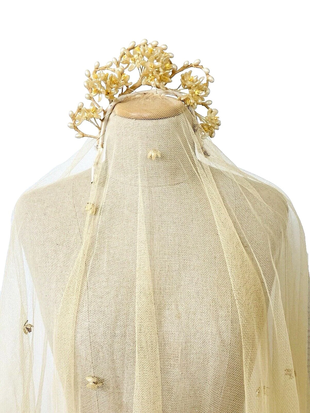 1930s década vestidos de novia Vintage original y velos para Mujeres